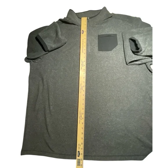 ADIDAS Primegreen Men's 1/4 Grey Quarter-Zip Pullover Golf Pocket FLEECE Sz 3XLT - Picture 11 of 11